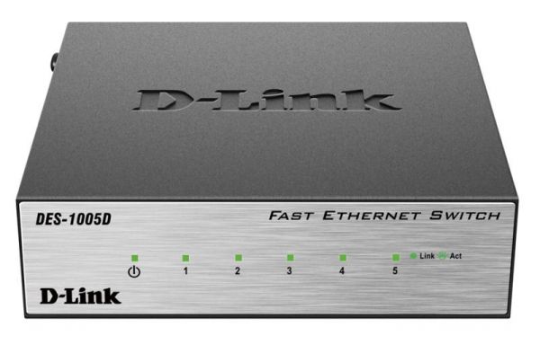 Коммутатор D-link DES-1008D/L2B 8x10/100 Мбит/сек, неуправляемый