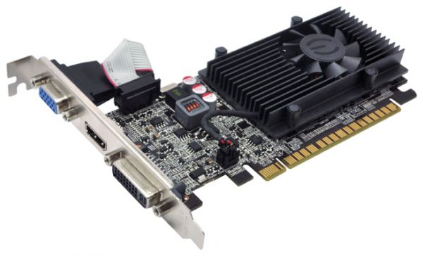 Видеокарта EVGA GeForce GT 610 810Mhz PCI-E 2.0 1024Mb 1000Mhz 64 bit DVI HDMI HDCP